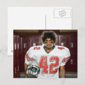 Carte Postale Joueur de football au lycée (Devant / Derrière)