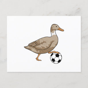 Carte Postale Joueur de football canard