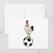 Carte Postale Joueur de football de Rooster Soccer (Devant / Derrière)