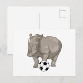 Carte Postale Joueur de football Rhino Football (Devant / Derrière)