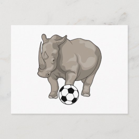 Carte Postale Joueur de football Rhino Football (Devant)