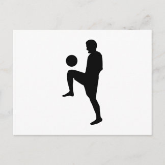 Carte Postale Joueur de football Silhouette