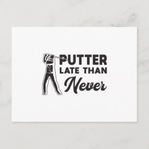 Carte Postale Joueur de golf de golf de Putter plus tard que jam