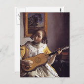 Carte Postale Joueur de guitare (Devant / Derrière)