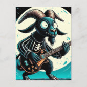 Carte Postale Joueur de guitare de chèvre noire (Devant)