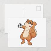 Carte Postale Joueur de handball écureuil Handball (Devant / Derrière)