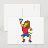 Carte Postale Joueur de handball Handball Lion (Devant / Derrière)