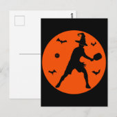 Carte Postale Joueur de Pickleball Halloween (Devant / Derrière)