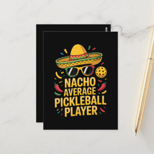 Carte Postale Joueur de pickleball moyen nacho