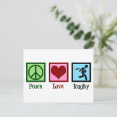 Carte Postale Joueur de rugby Peace Love (Debout devant)