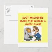 Carte Postale joueur de slots (Devant / Derrière)