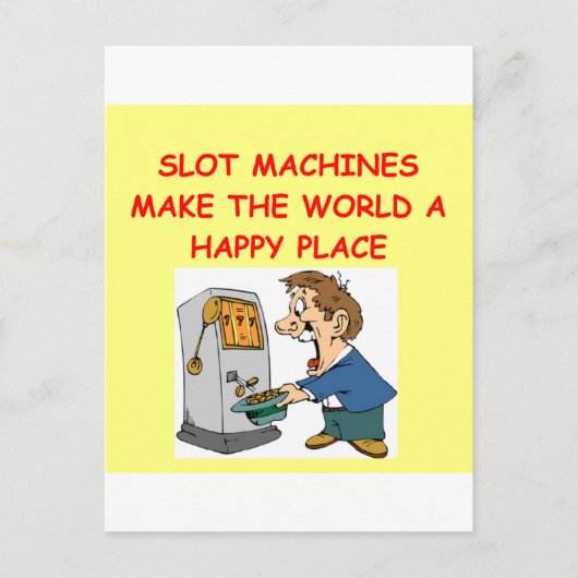 Carte Postale joueur de slots (Devant)