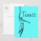 Carte Postale Joueur de tennis (Devant / Derrière)
