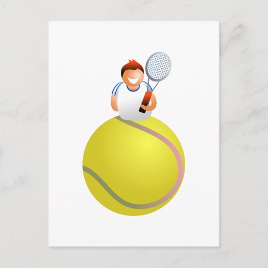Carte Postale Joueur de tennis (Devant)