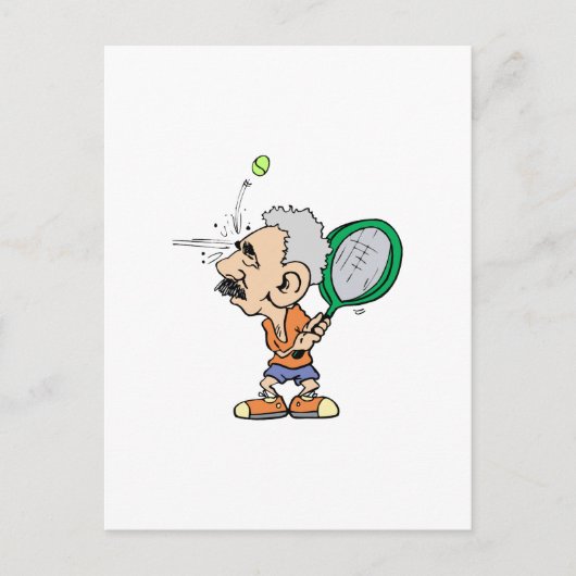 Carte Postale Joueur de tennis (Devant)