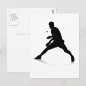 Carte Postale Joueur de tennis de table (Devant / Derrière)