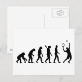 Carte Postale Joueur de tennis Evolution (Devant / Derrière)