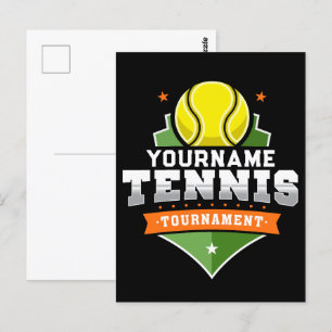 Carte Postale Joueur de tennis personnalisé NOM Tournoi de Varsi