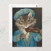 Carte Postale Joueur de violon conversation (Devant / Derrière)