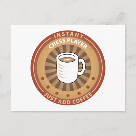 Carte Postale Joueur d'échecs instantané (Devant)