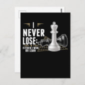 Carte Postale Joueur d'échecs intelligent Jeu de société (Devant / Derrière)