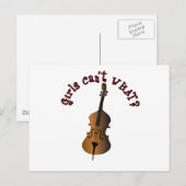 Carte Postale Joueur double basse à chaîne verticale (Devant / Derrière)