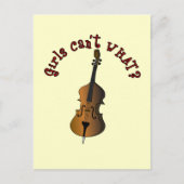 Carte Postale Joueur double basse à chaîne verticale (Devant)