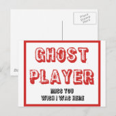 Carte Postale joueur fantôme de bunco (Devant / Derrière)