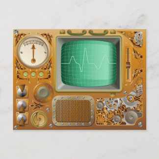 Carte Postale Joueur multimédia industriel Steampunk