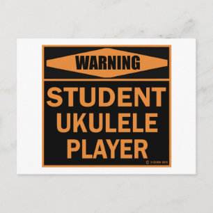 Carte Postale Joueur Ukulele étudiant