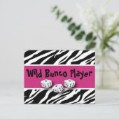 Carte Postale Joueur Zebra Poster de animal WIld Bunco (Debout devant)