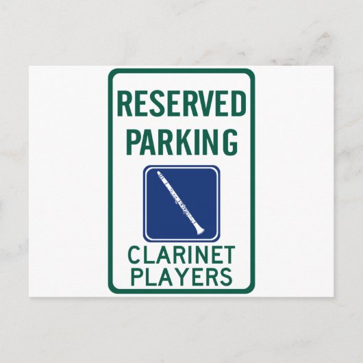 Carte Postale Joueurs Clarinet Parking (Devant)