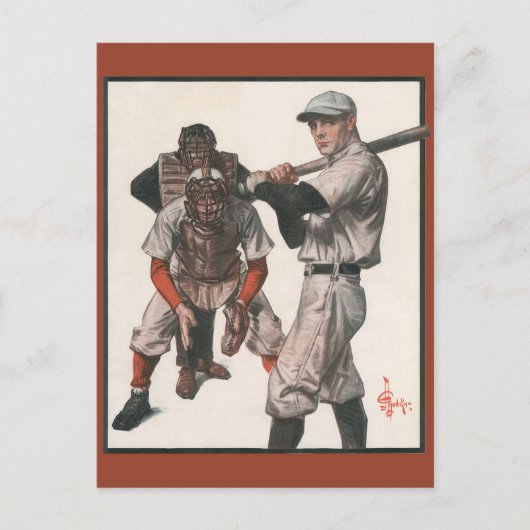 Carte Postale Joueurs de baseball de sports d'antiquité (Devant)