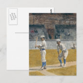 Carte Postale Joueurs de baseball en exercice - Thomas Eakins (Devant / Derrière)