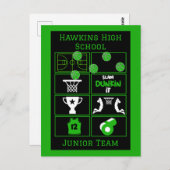 Carte Postale Joueurs de basket-ball juniors   (Devant / Derrière)