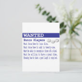 Carte Postale joueurs de bunco recherchés (Debout devant)
