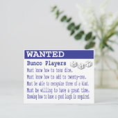 Carte Postale joueurs de bunco recherchés (Debout devant)