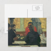 Carte Postale Joueurs de cartes, 1883 (Devant / Derrière)