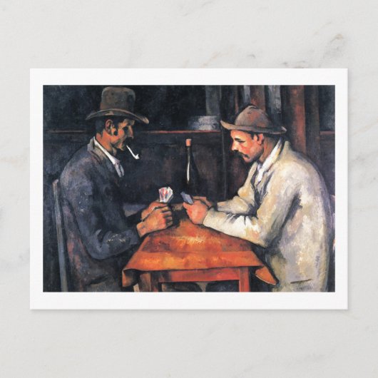 Carte postale Joueurs de cartes Paul Cezanne Peint (Devant)