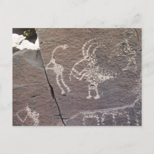 Carte Postale Joueurs de flute Petroglyph Père Noël Fe Nouveau M