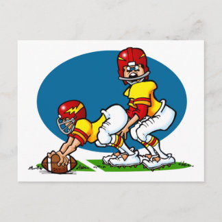 Carte Postale Joueurs De Football En Cartoon
