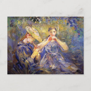 Carte Postale Joueurs de Little Flute par Berthe Morisot