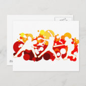 Carte Postale Joueurs de softball à pas rapide (Devant / Derrière)