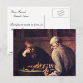 Carte Postale Joueurs D'Échecs Par Daumier Honoré (Devant / Derrière)