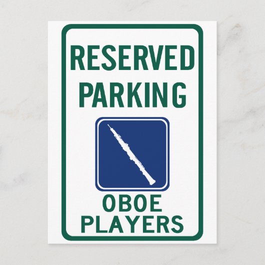 Carte Postale Joueurs Oboe Parking (Devant)