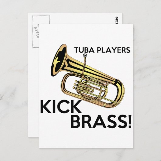 Carte Postale Joueurs Tuba en laiton (Devant / Derrière)
