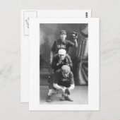 Carte Postale Joueurs vintages de baseball début 1900 (Devant / Derrière)