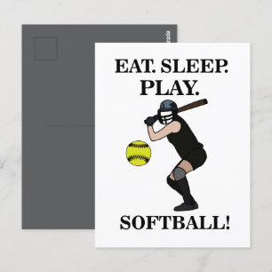 Carte Postale Joueuse de softball