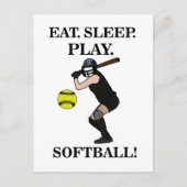 Carte Postale Joueuse de softball (Devant)
