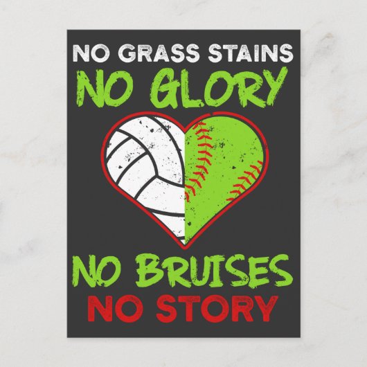 Carte Postale Joueuse de volley-ball softball Blesures aux athlè (Devant)